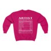 Artist Nutritional Facts Unisex Sweatshirt - Image 12