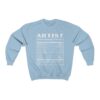 Artist Nutritional Facts Unisex Sweatshirt - Image 8