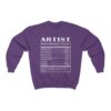 Artist Nutritional Facts Unisex Sweatshirt - Image 10