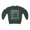 Artist Nutritional Facts Unisex Sweatshirt - Image 6