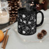 Jack Skellington Face Black Mug 11oz - Image 4