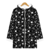 Jack Skellington Ladies Long Plush Thicker Hoody Zipper hoodie jacket [250g Flannel]