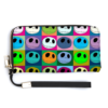 Jack Skellington Face color Women's Long PU Wallets Zipper Purses Handbags