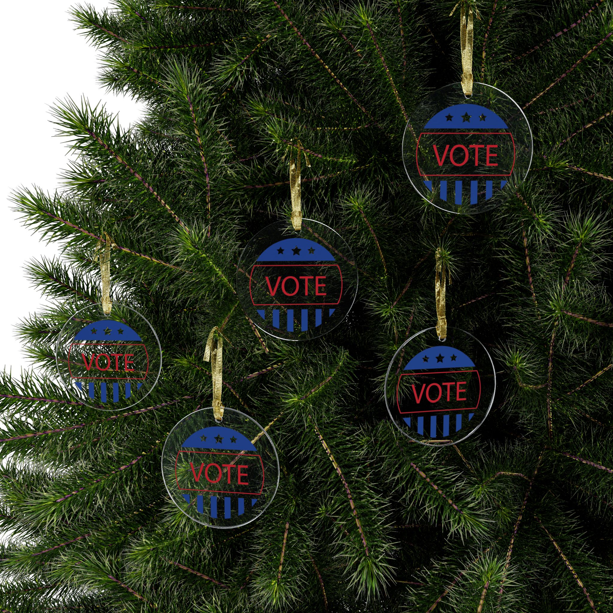 Vote Round Acrylic Ornament — Patriotic Election Decor - Image 7