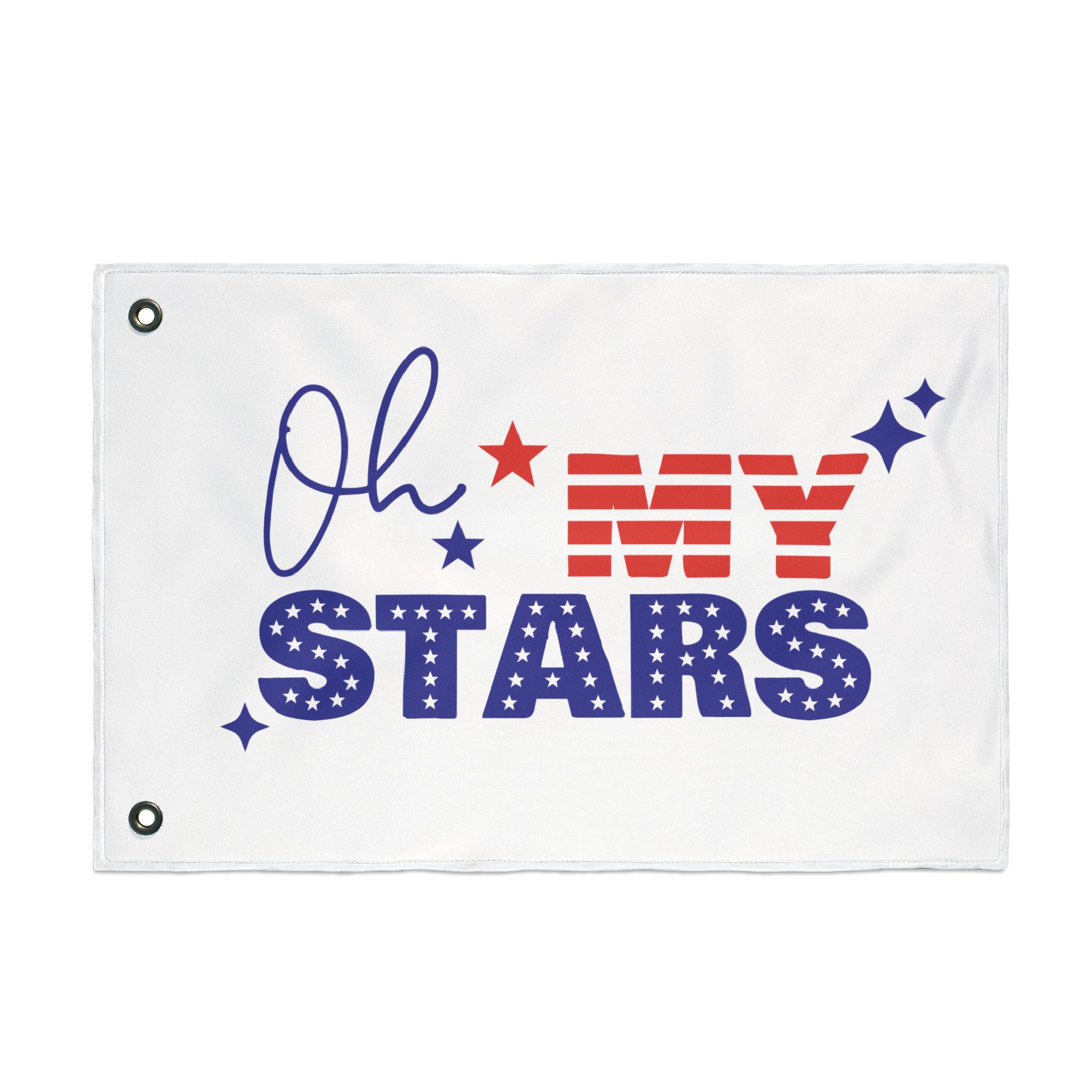 Oh My Stars Double-Sided Patriotic Flag — Red White & Blue Celebration Decor - Image 5