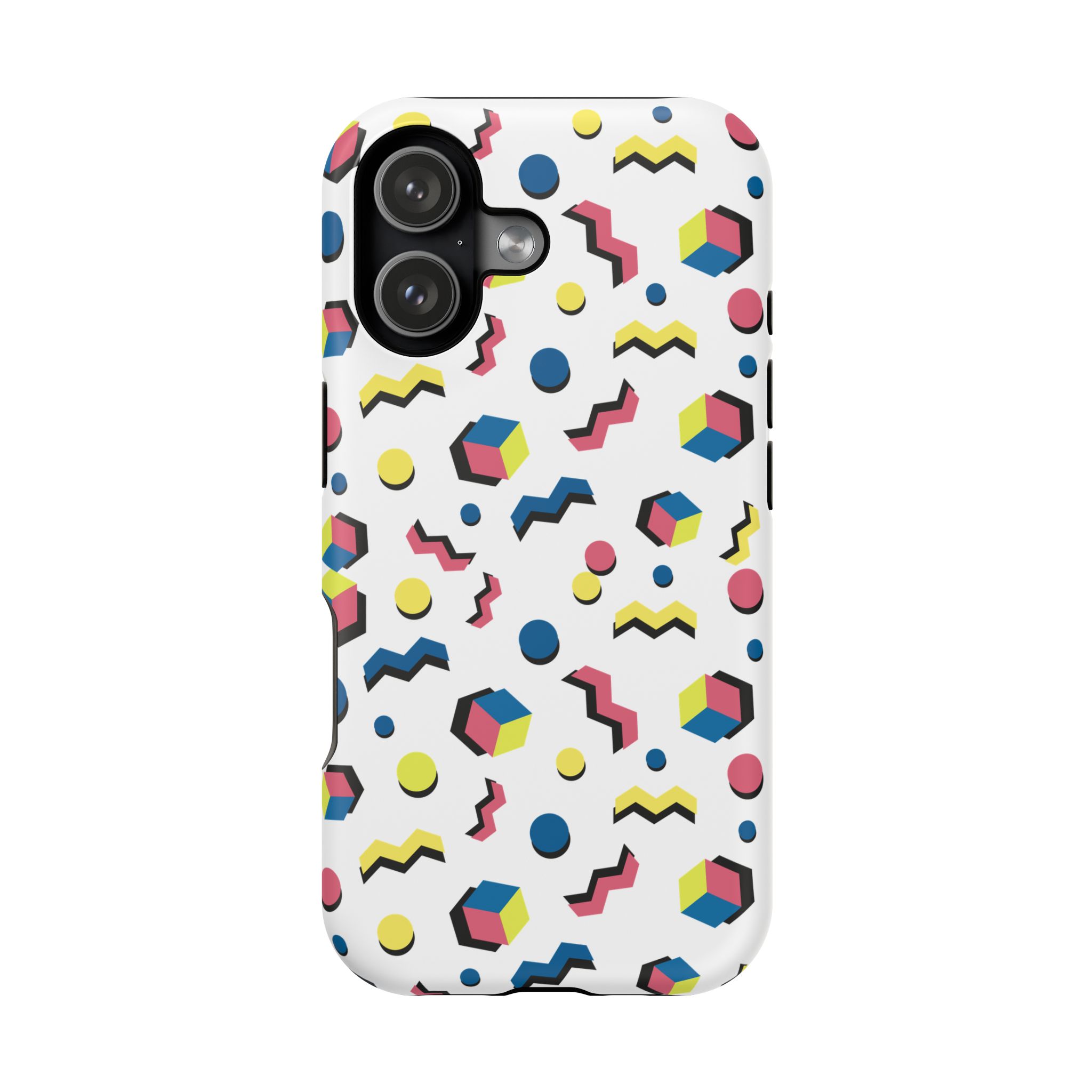 Retro Geometric Magnetic Phone Case — Impact-Resistant, 80s Memphis Pattern - Image 4