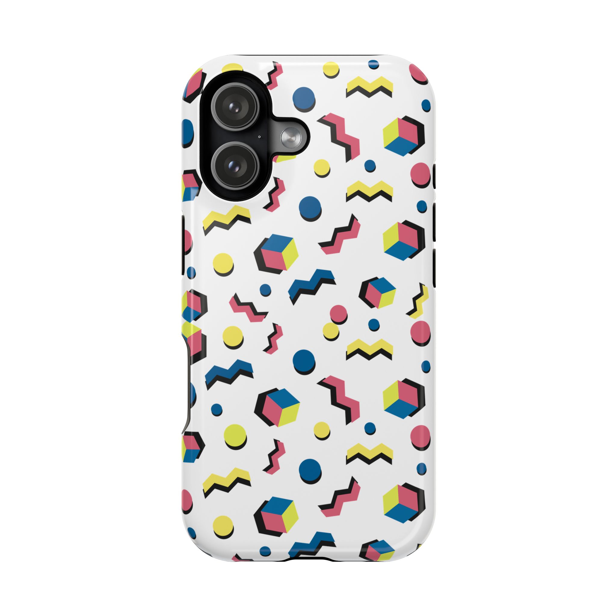 Retro Geometric Magnetic Phone Case — Impact-Resistant, 80s Memphis Pattern - Image 3
