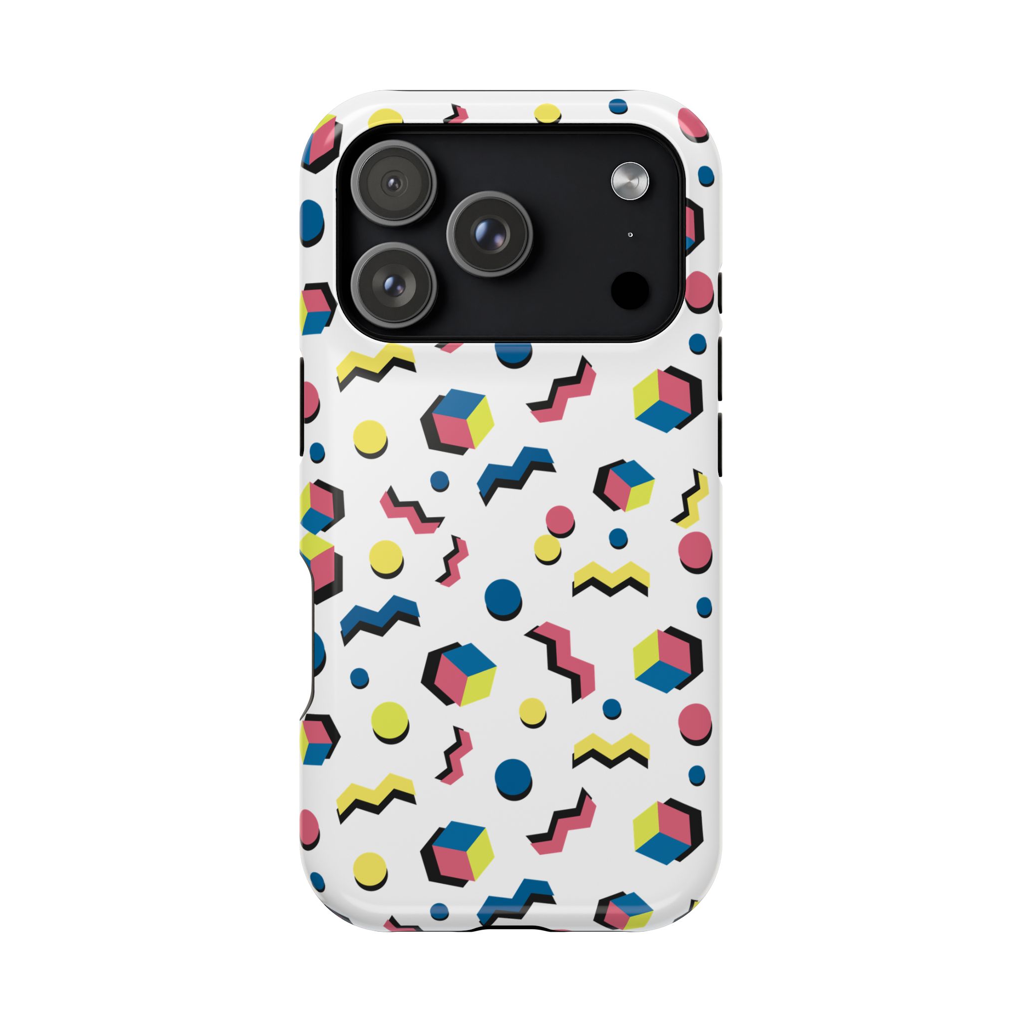 Retro Geometric Magnetic Phone Case — Impact-Resistant, 80s Memphis Pattern - Image 7
