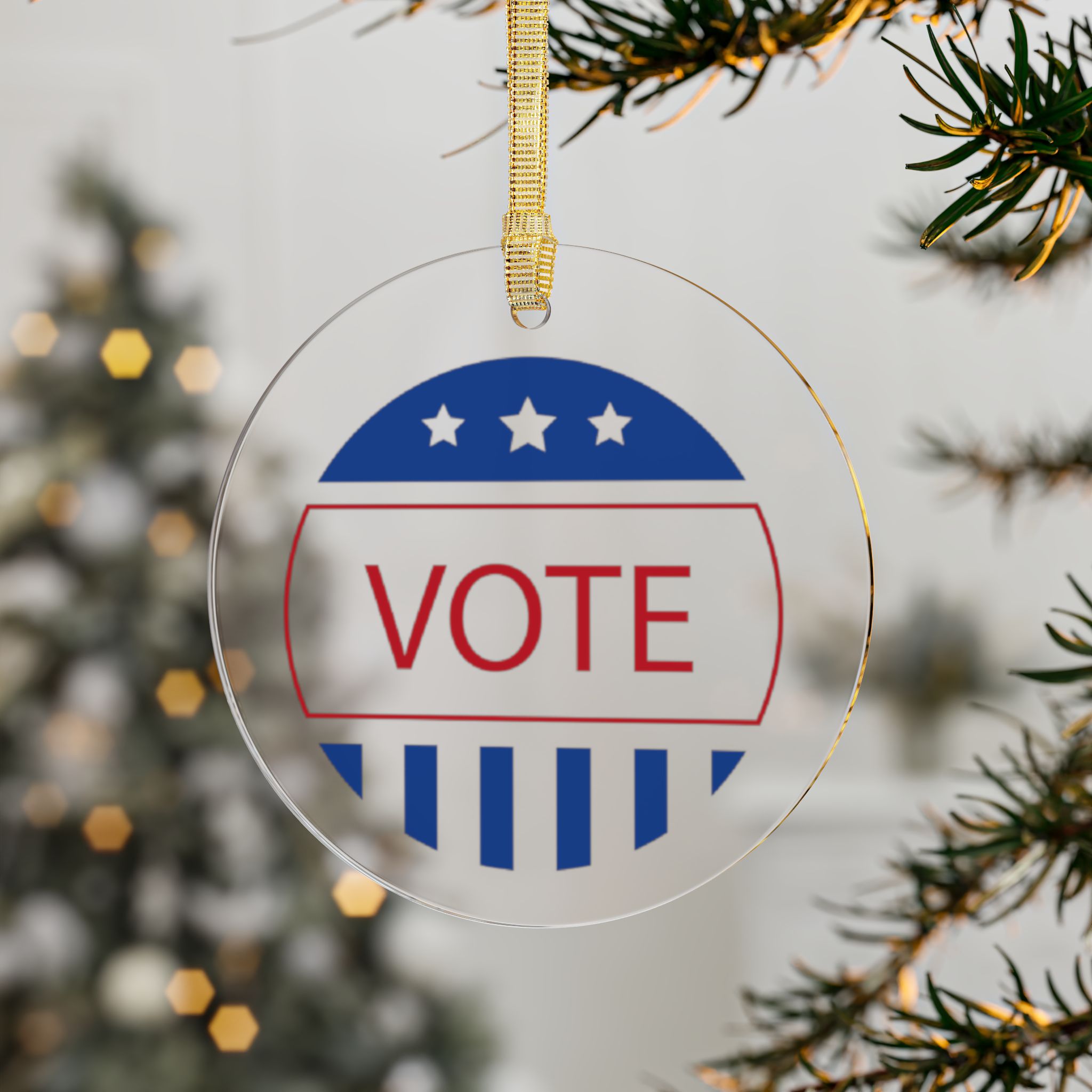 Vote Round Acrylic Ornament — Patriotic Election Decor - Image 18