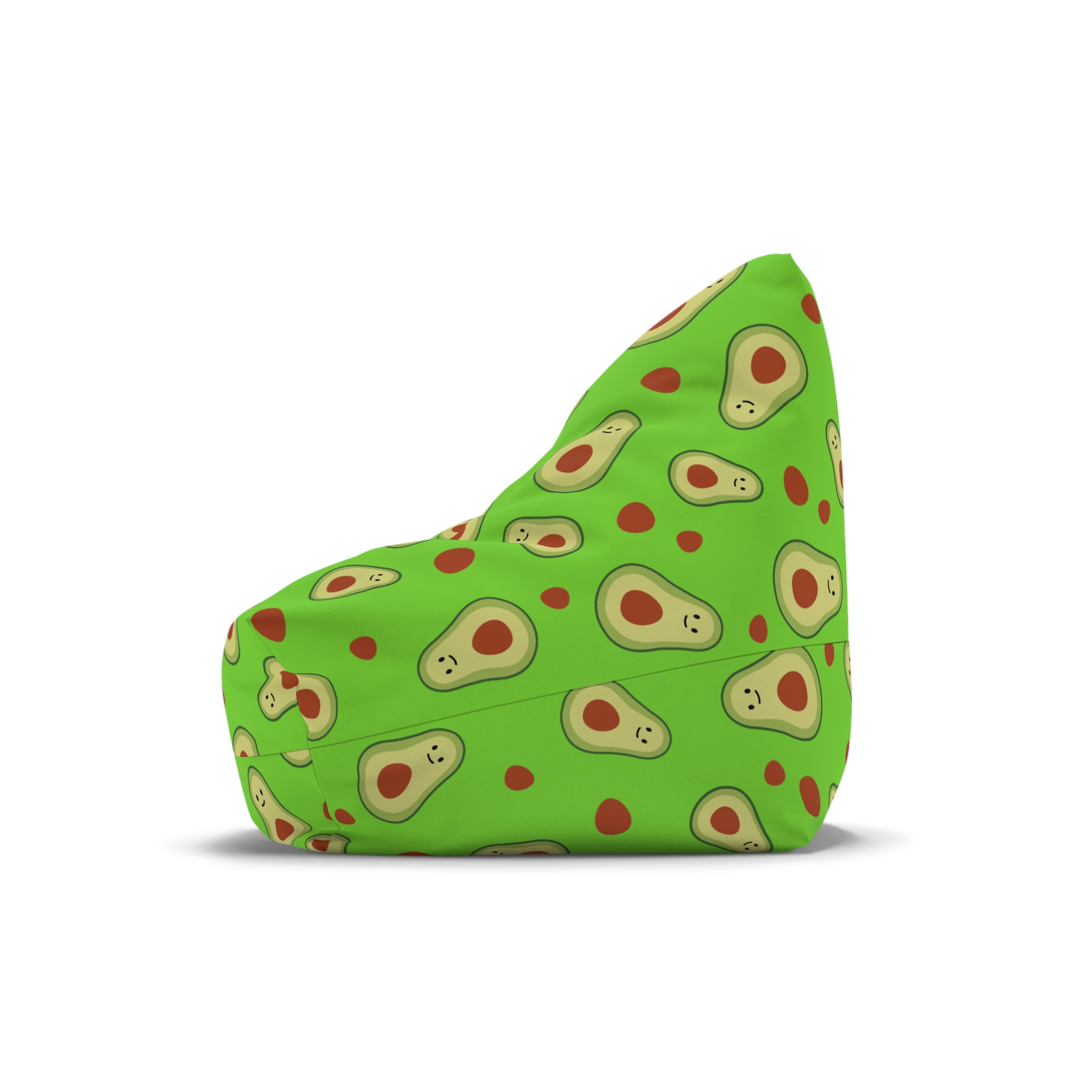 Avocado Pattern Bean Bag Cover — Fun Green Kids & Teen Lounge Chair Slipcover - Image 5