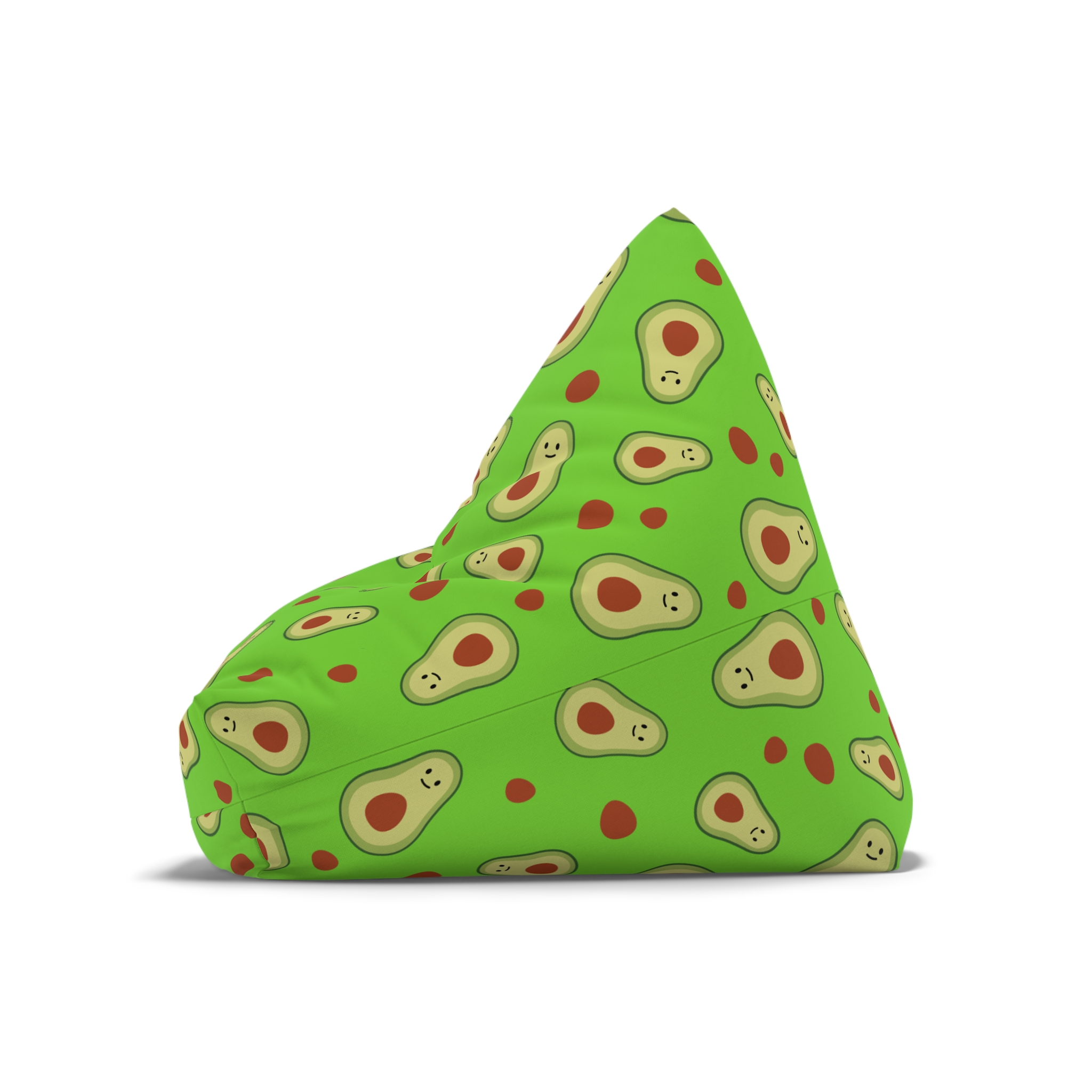 Avocado Pattern Bean Bag Cover — Fun Green Kids & Teen Lounge Chair Slipcover - Image 10