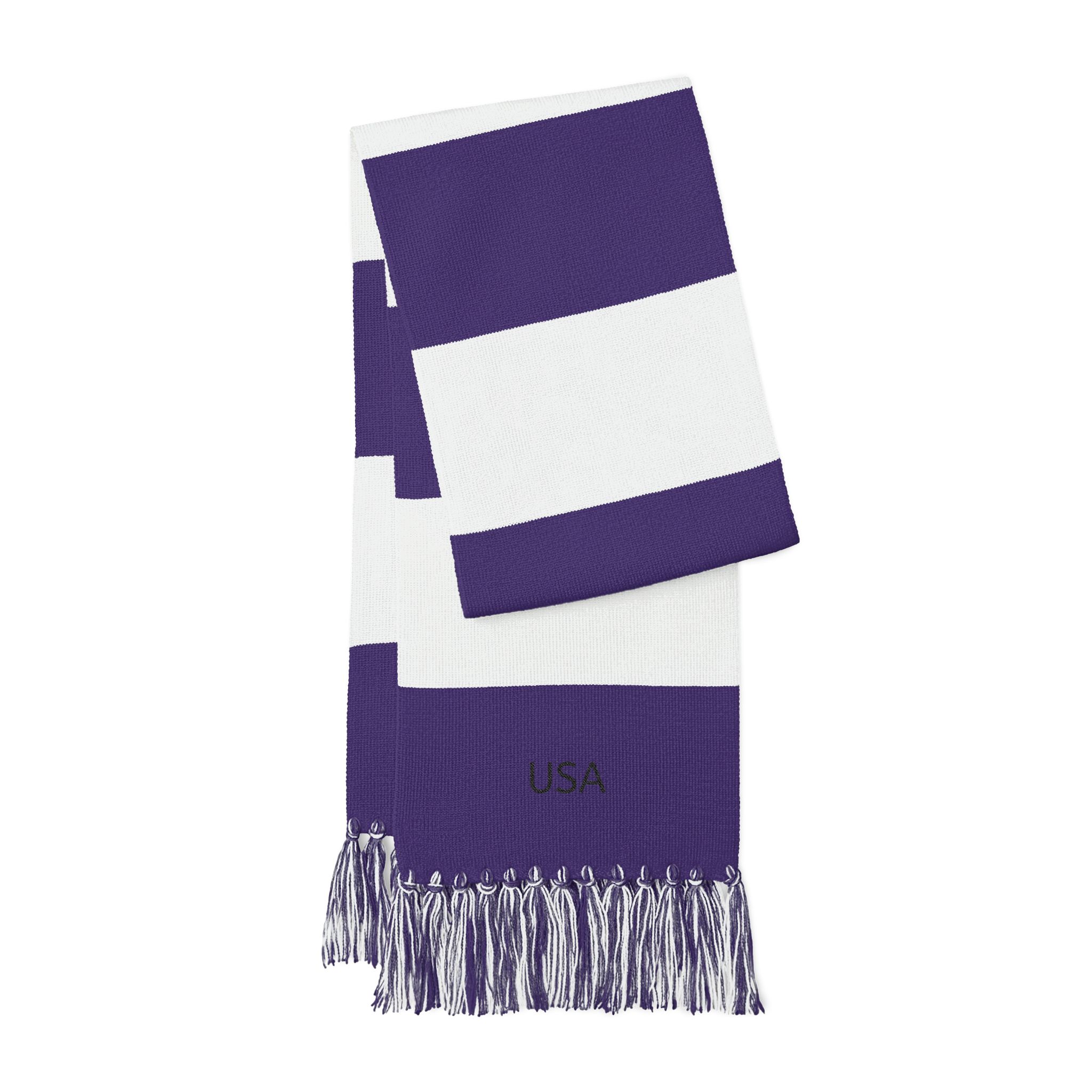 Embroidered Stripe Spectator Scarf — USA Team Fan Scarf