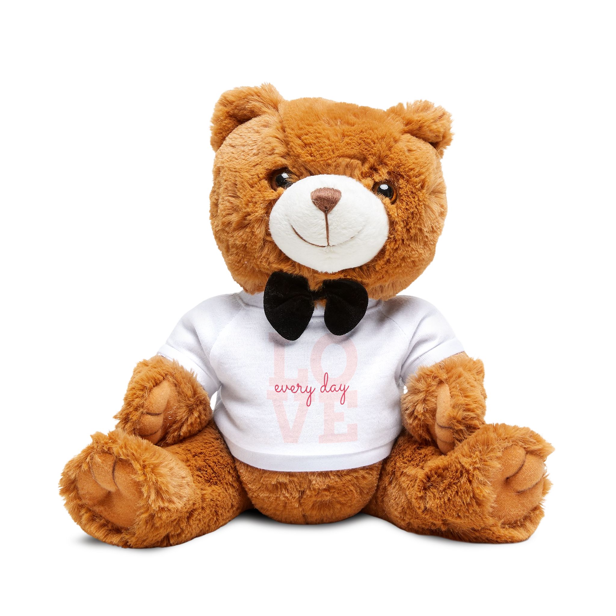 Plush Teddy Bear with Bow Tie & 'Every Day Love' T‑Shirt