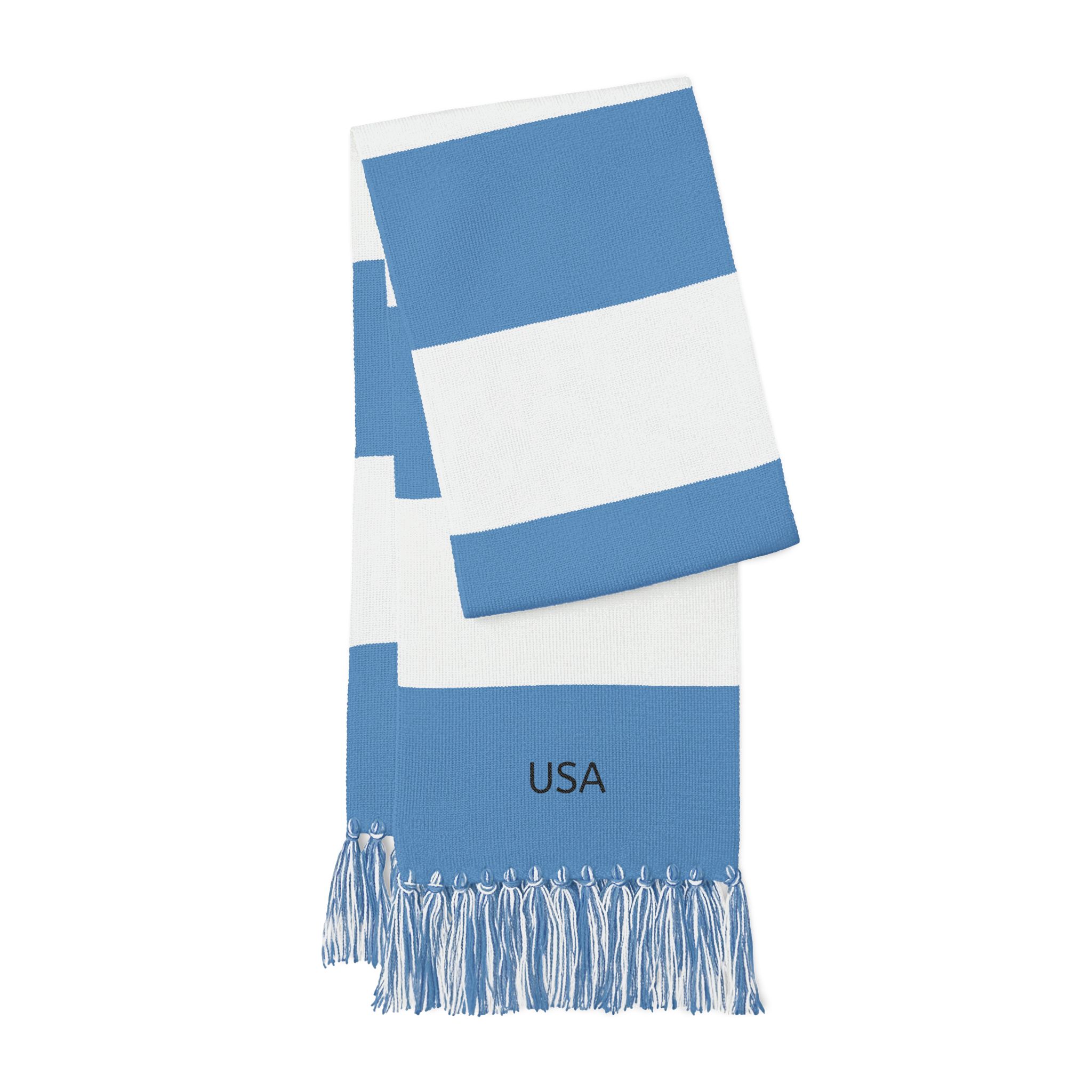 Embroidered Stripe Spectator Scarf — USA Team Fan Scarf - Image 2