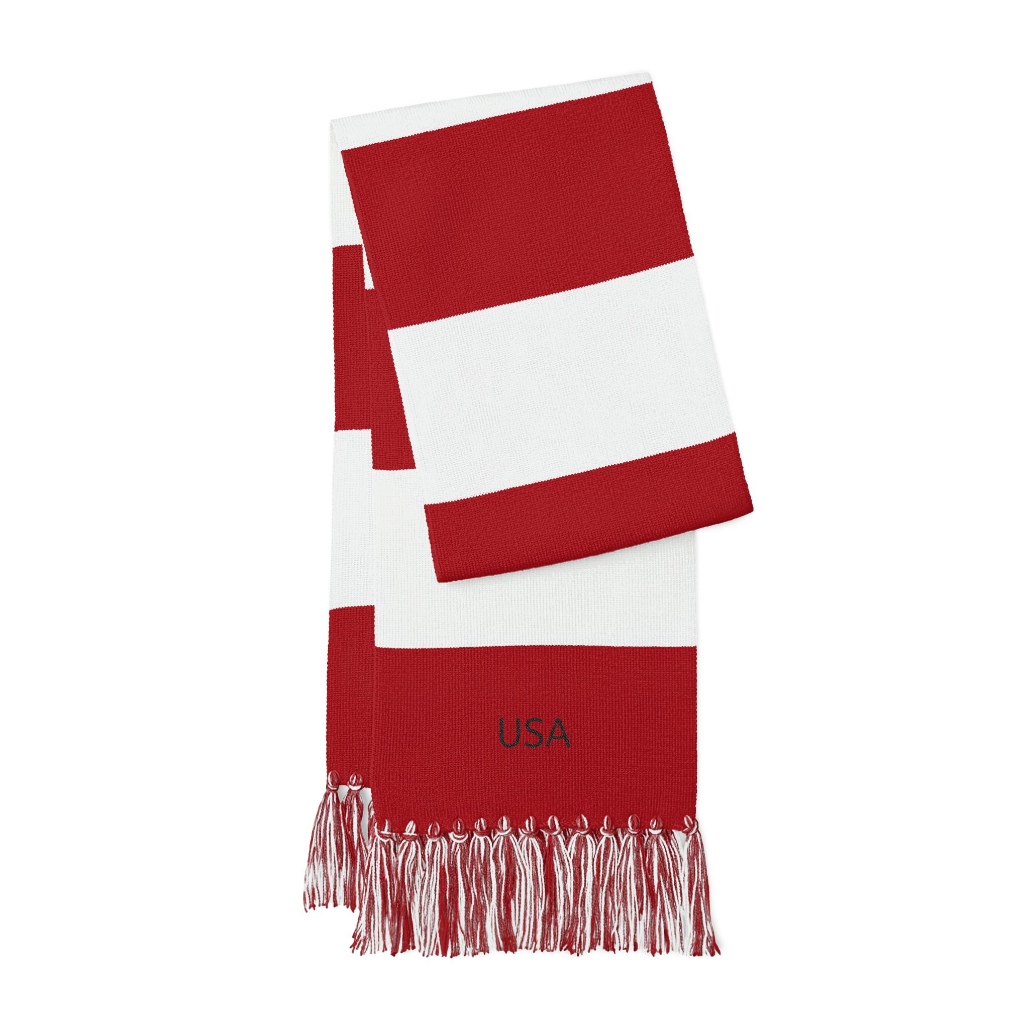 Embroidered Stripe Spectator Scarf — USA Team Fan Scarf - Image 11