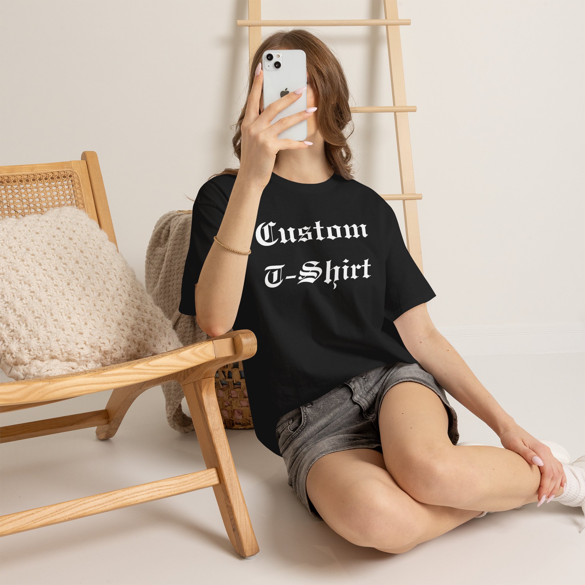 Custom Old English Shirt, Personalized Blackletter T-Shirt - Image 2