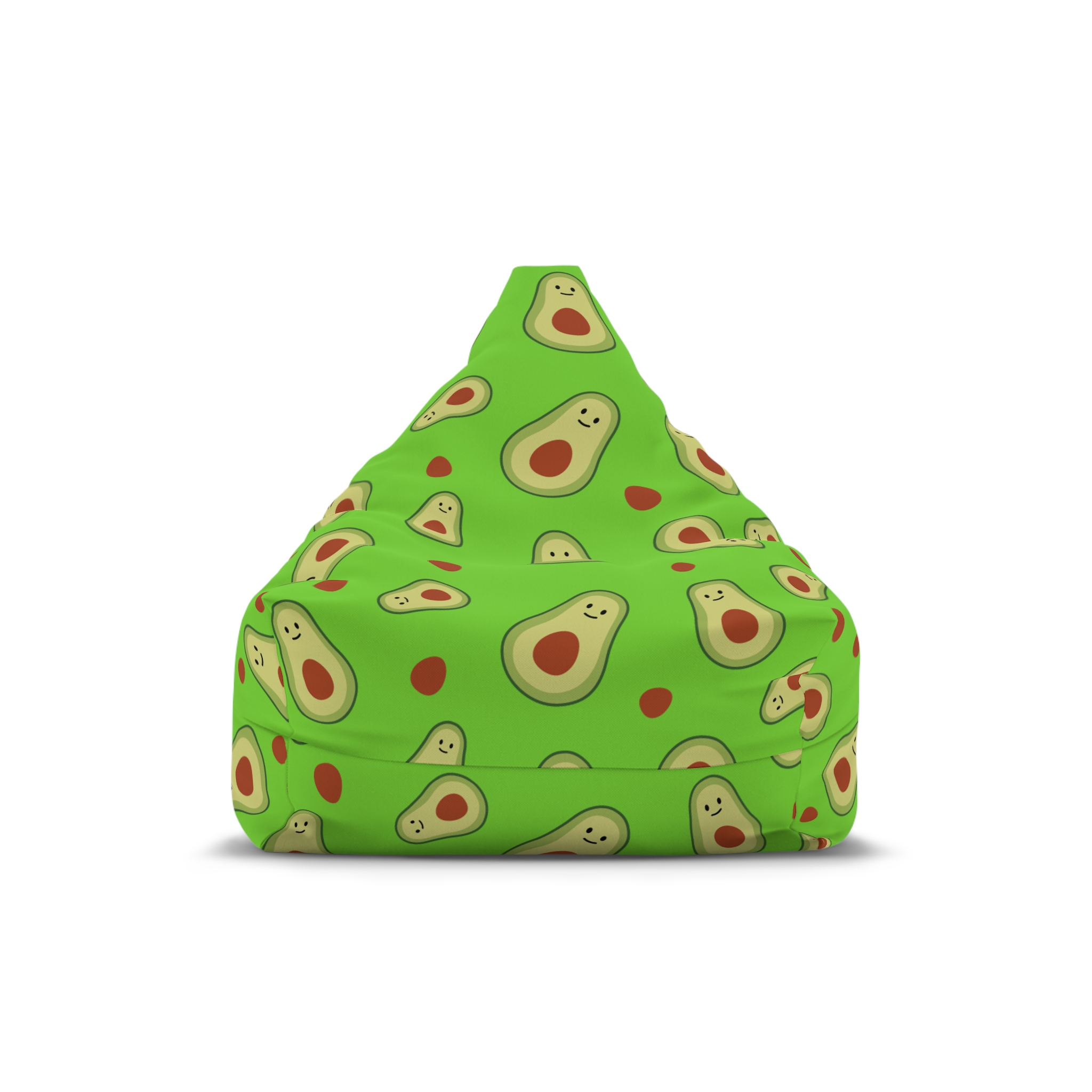 Avocado Pattern Bean Bag Cover — Fun Green Kids & Teen Lounge Chair Slipcover - Image 2