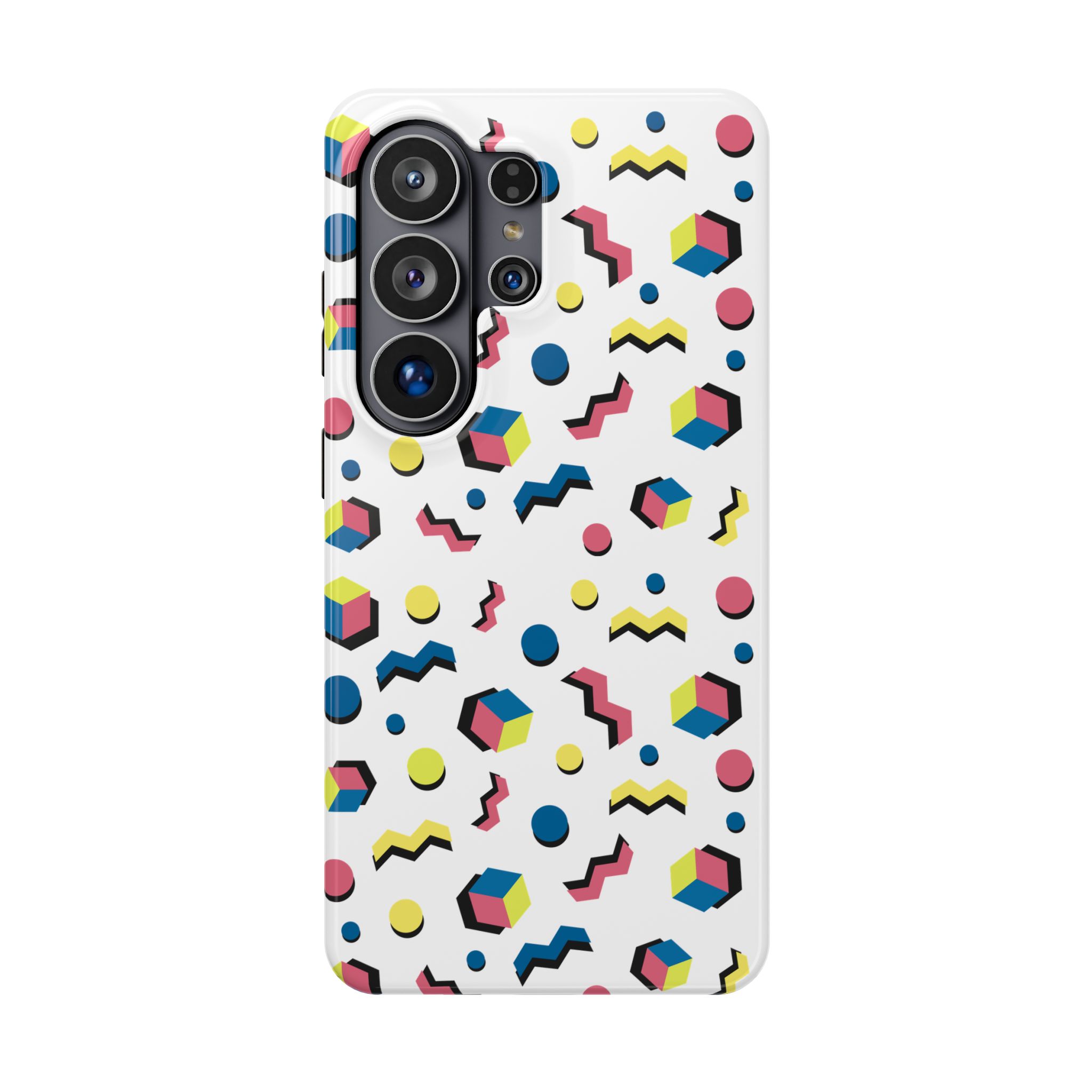 Retro Geometric Magnetic Phone Case — Impact-Resistant, 80s Memphis Pattern - Image 2