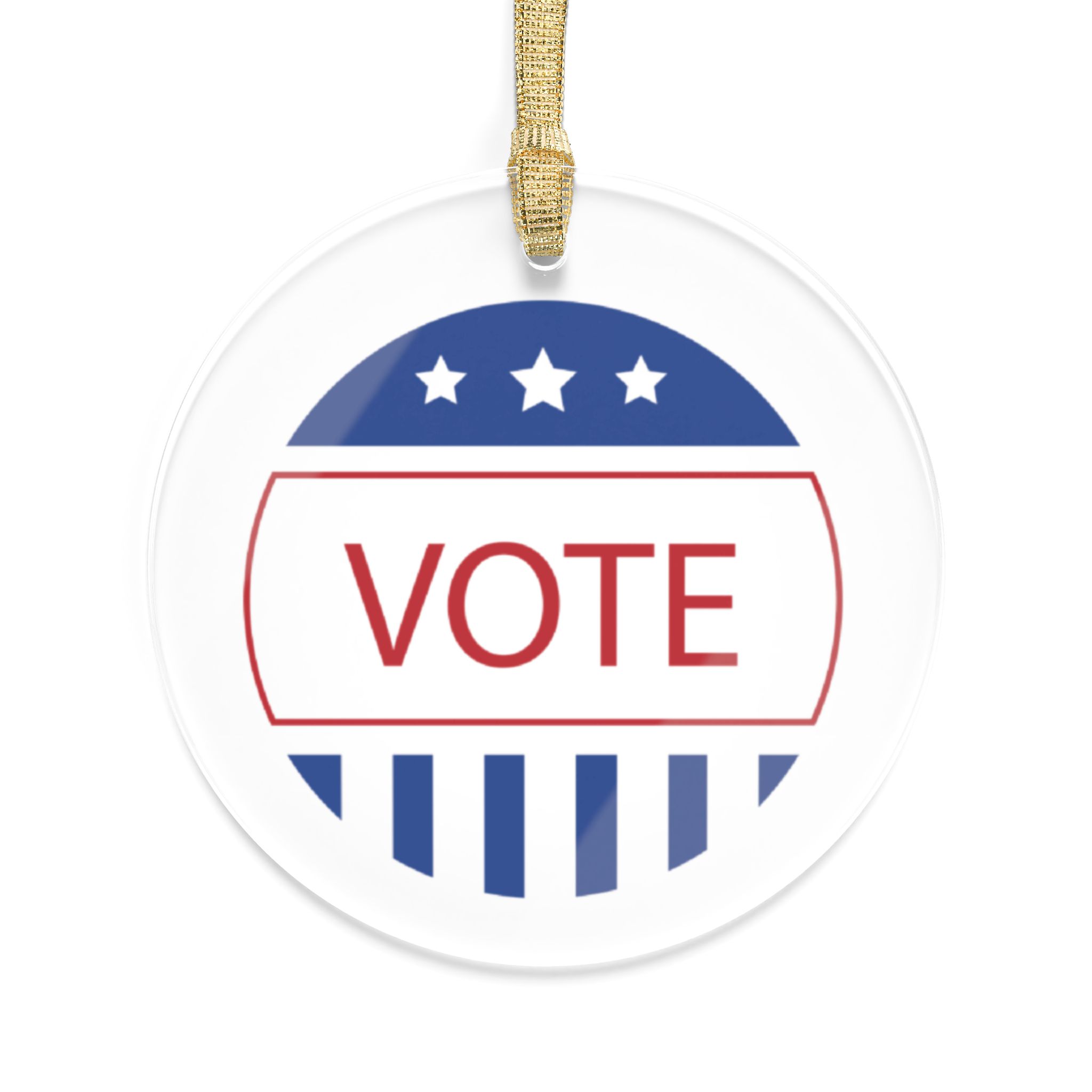 Vote Round Acrylic Ornament — Patriotic Election Decor - Image 2