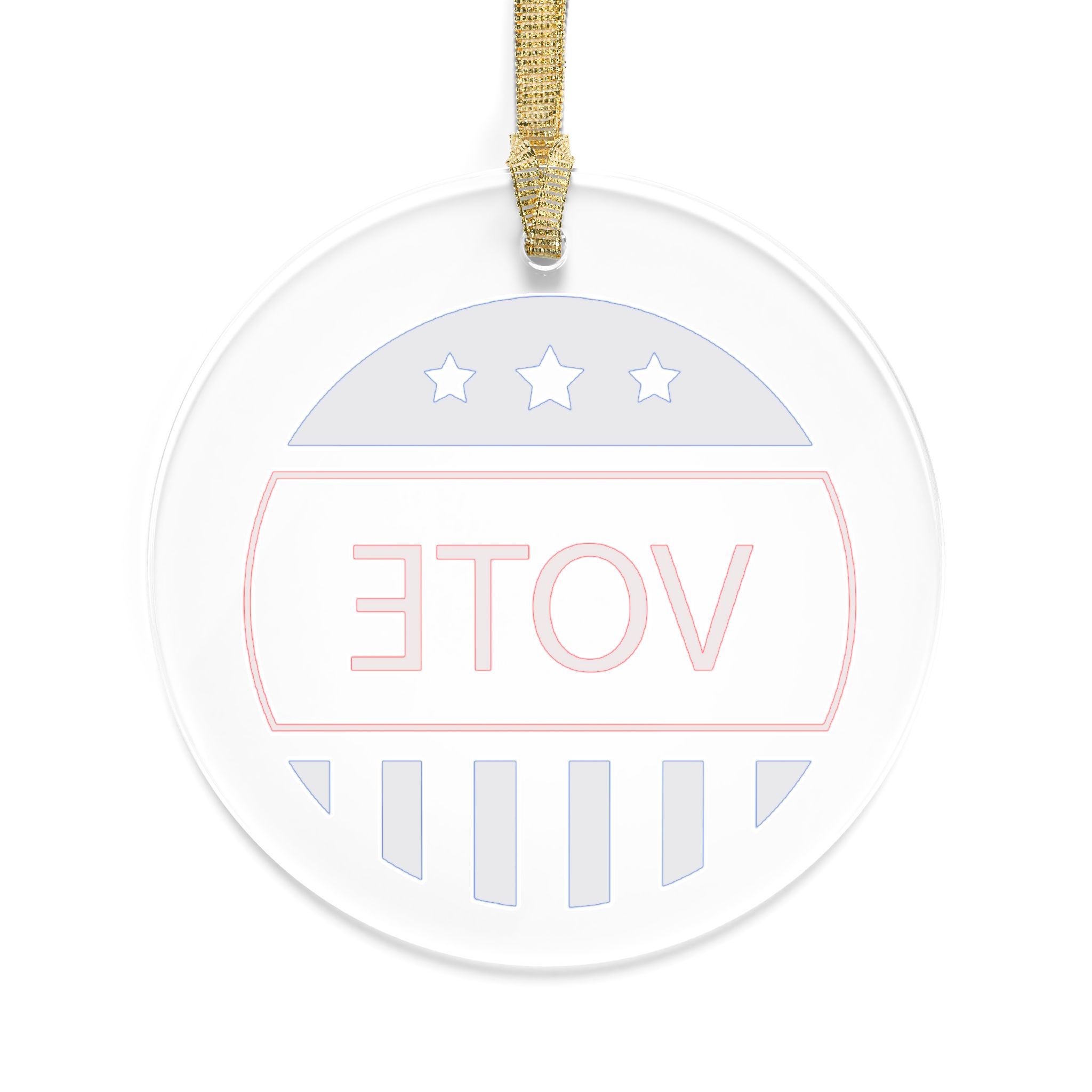 Vote Round Acrylic Ornament — Patriotic Election Decor - Image 3