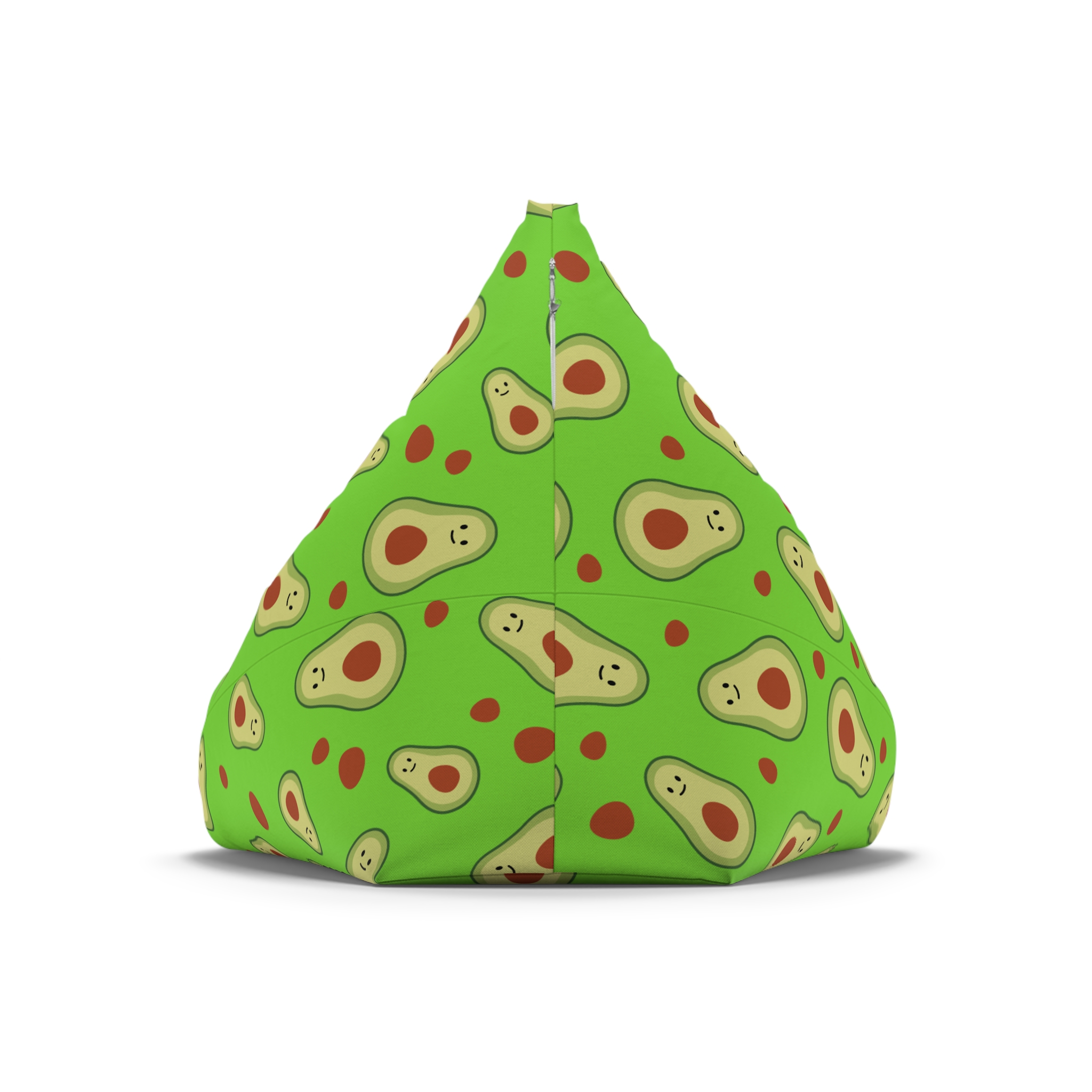 Avocado Pattern Bean Bag Cover — Fun Green Kids & Teen Lounge Chair Slipcover - Image 8