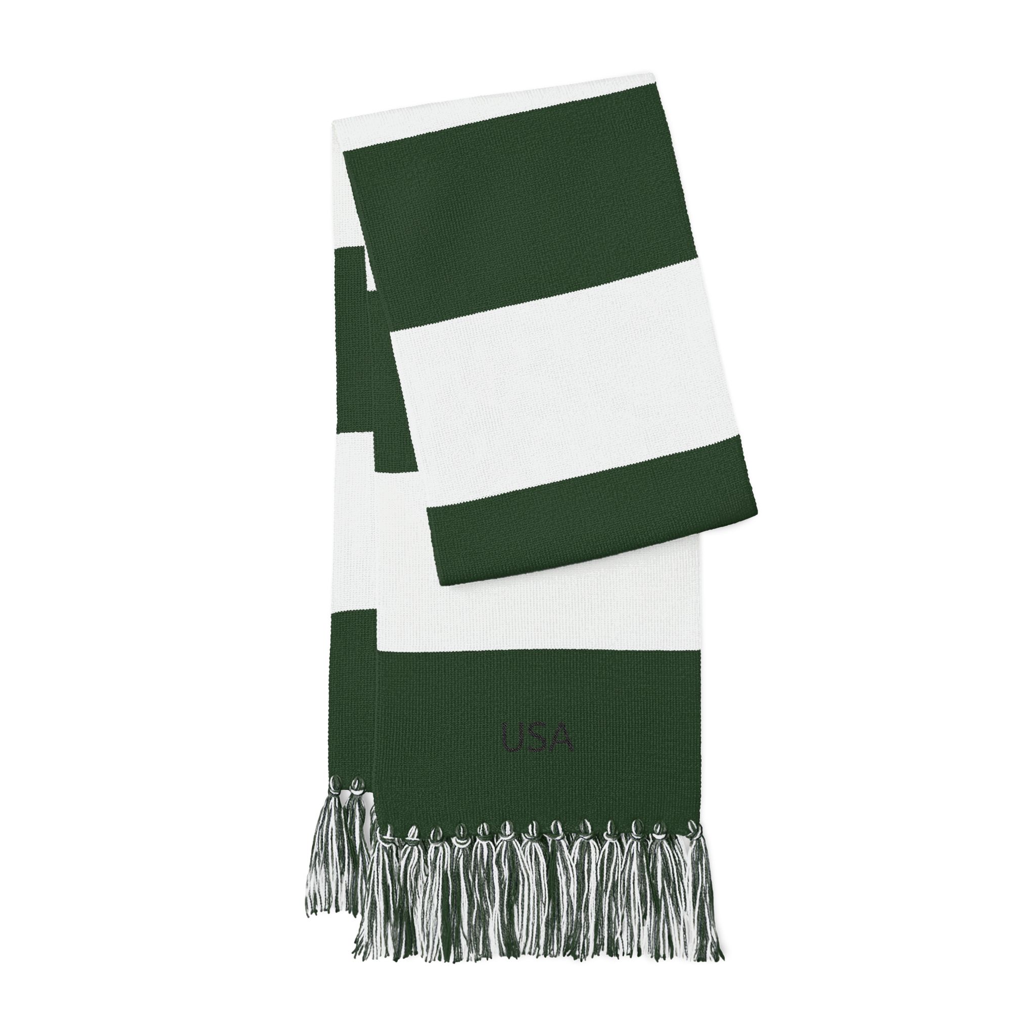 Embroidered Stripe Spectator Scarf — USA Team Fan Scarf - Image 3