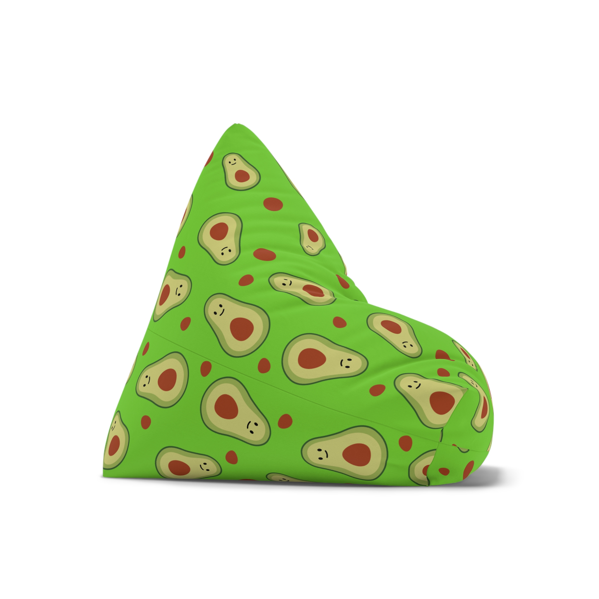 Avocado Pattern Bean Bag Cover — Fun Green Kids & Teen Lounge Chair Slipcover - Image 9