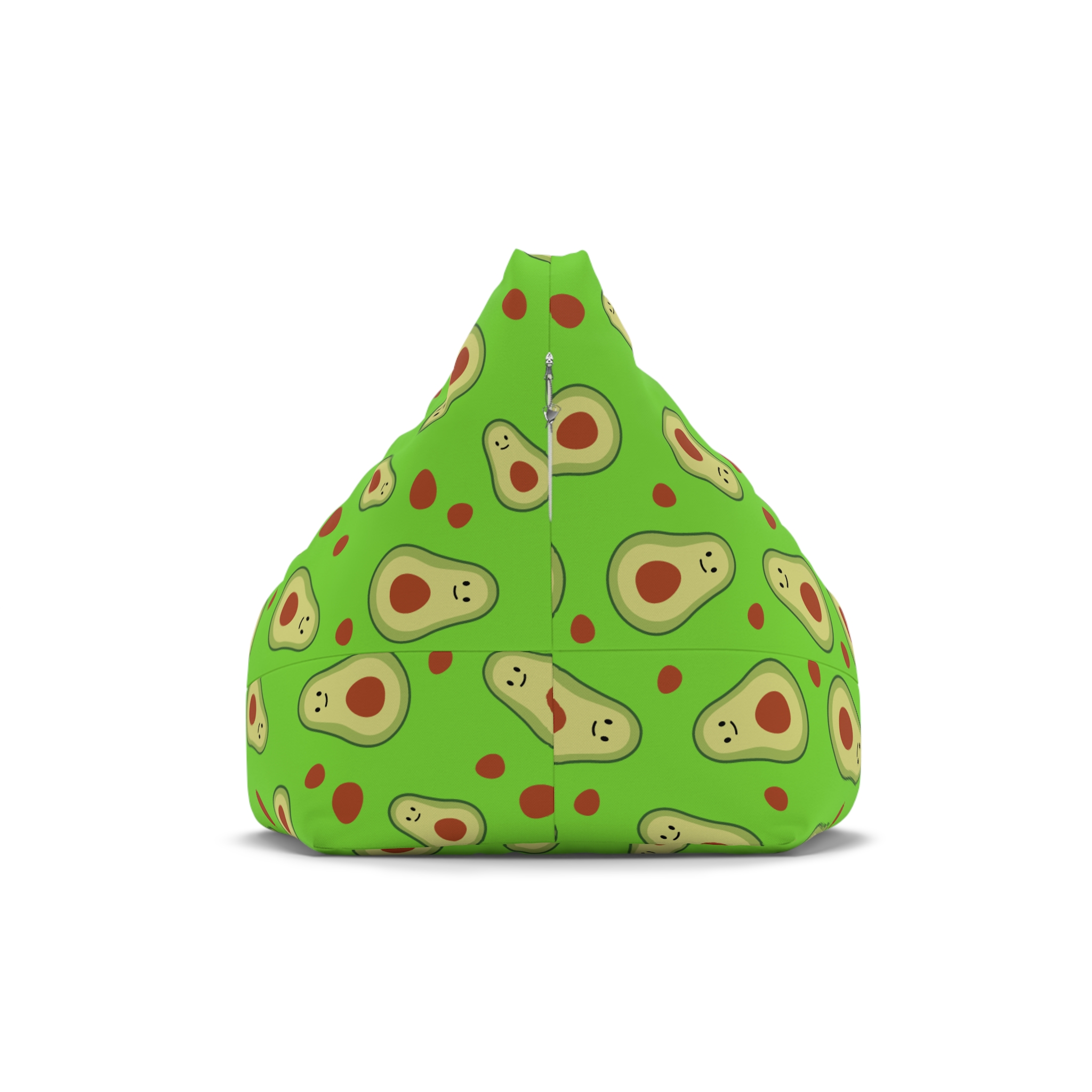 Avocado Pattern Bean Bag Cover — Fun Green Kids & Teen Lounge Chair Slipcover - Image 3