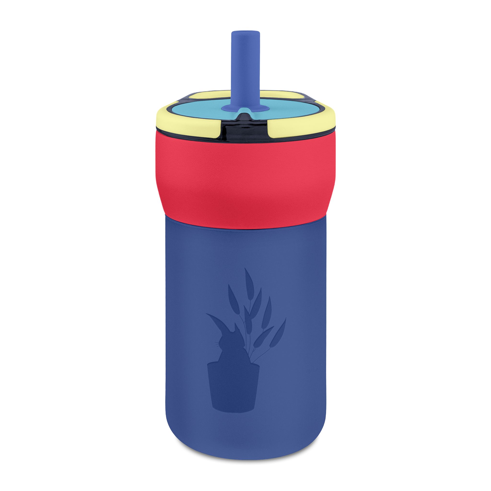 12oz Engraved Kids Leakproof Straw Tumbler – Cute Plant Design, BPA-Free Travel Cup for School & Gifts - Image 5