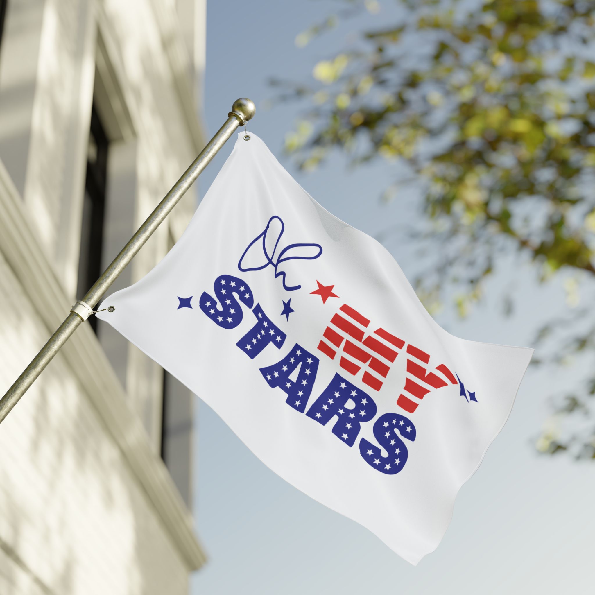 Oh My Stars Double-Sided Patriotic Flag — Red White & Blue Celebration Decor - Image 12