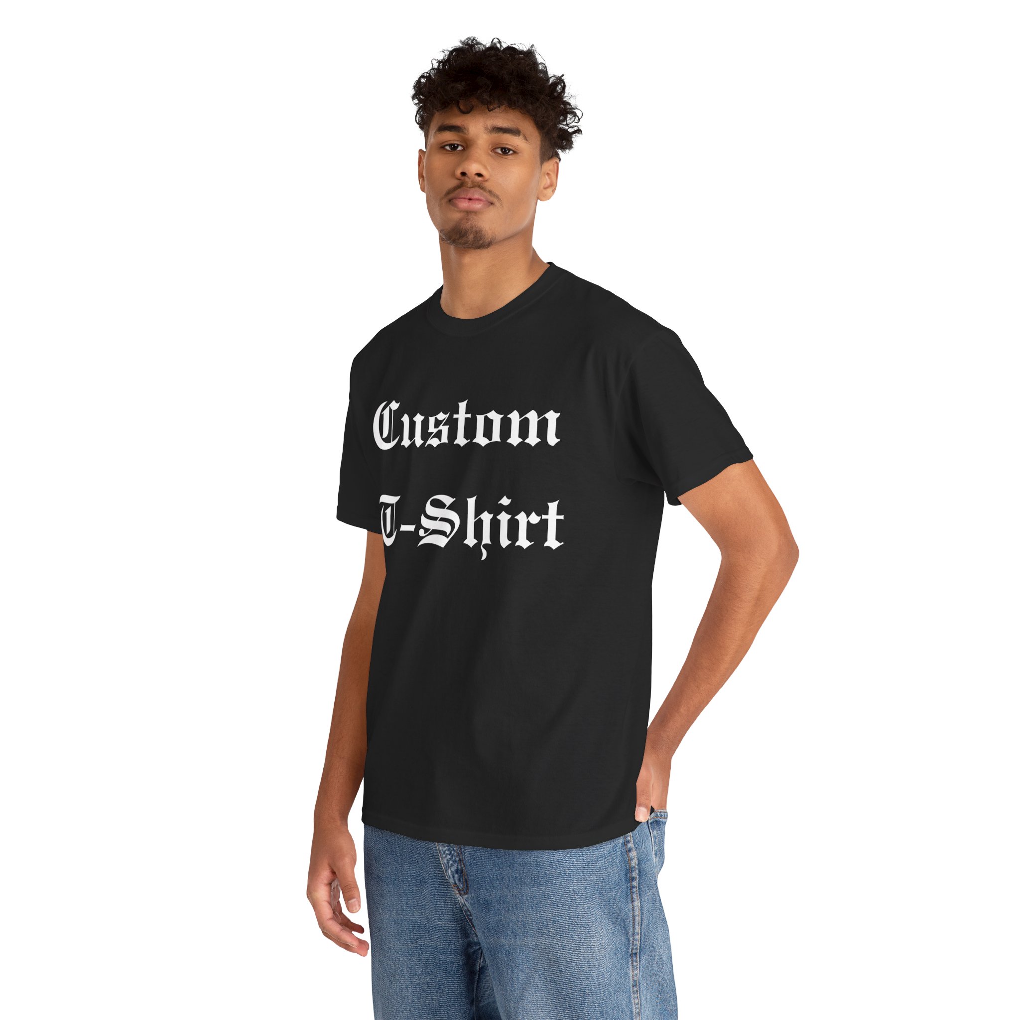 Custom Old English Shirt, Personalized Blackletter T-Shirt - Image 4