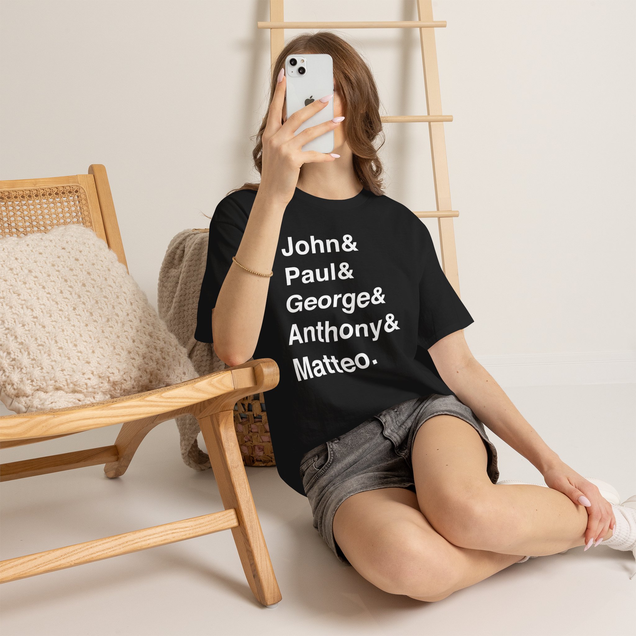 Custom Name List Shirt, Helvetica Font Name List - Image 2