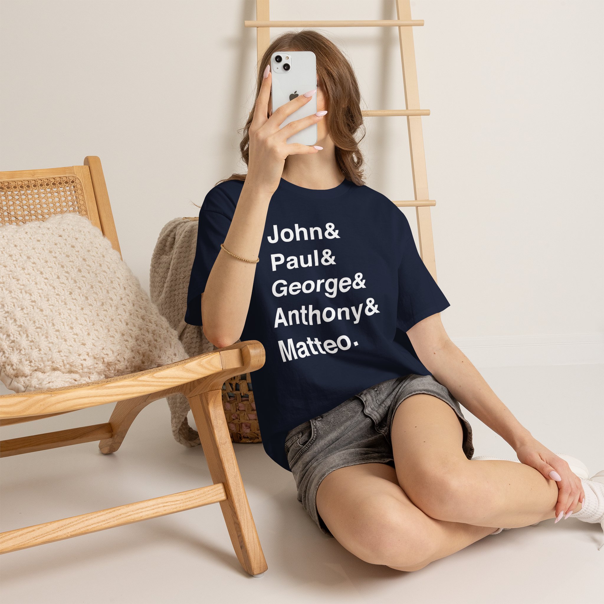 Custom Name List Shirt, Helvetica Font Name List - Image 5