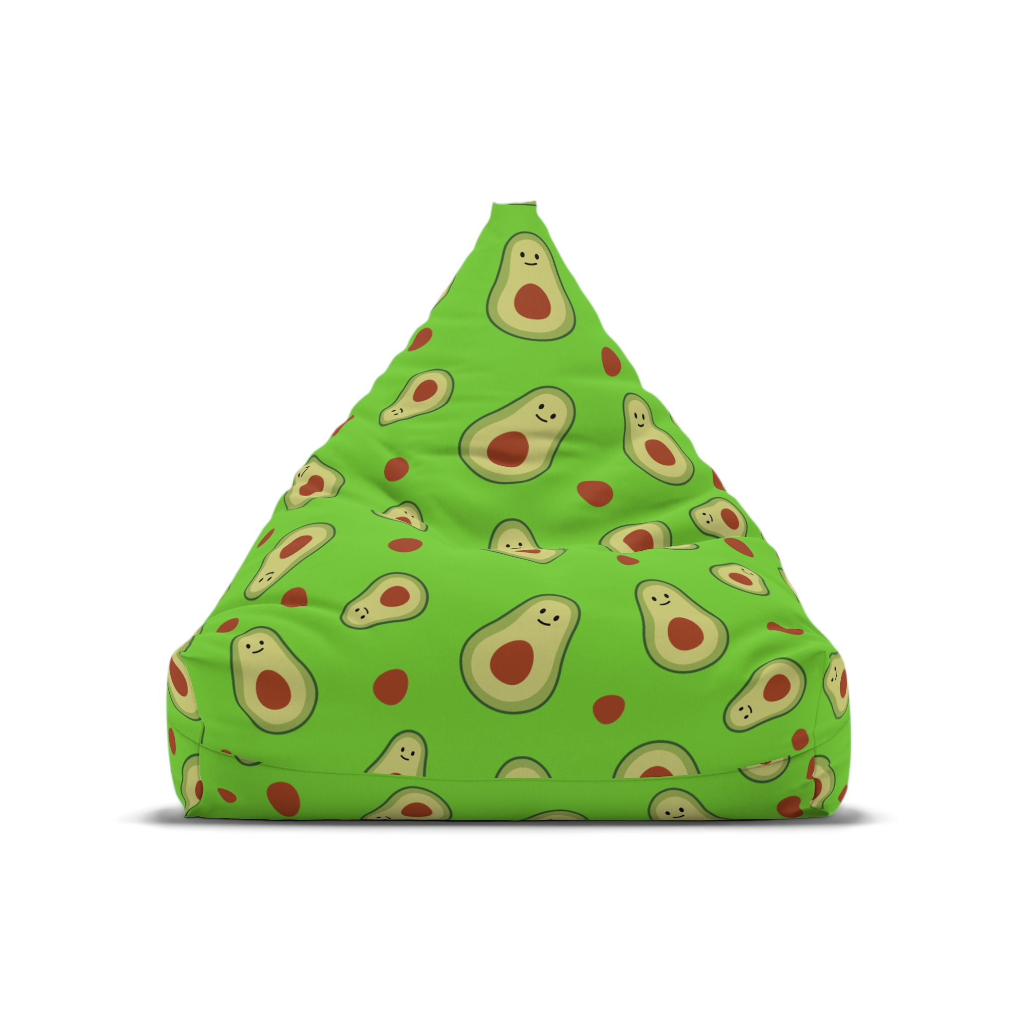 Avocado Pattern Bean Bag Cover — Fun Green Kids & Teen Lounge Chair Slipcover - Image 7