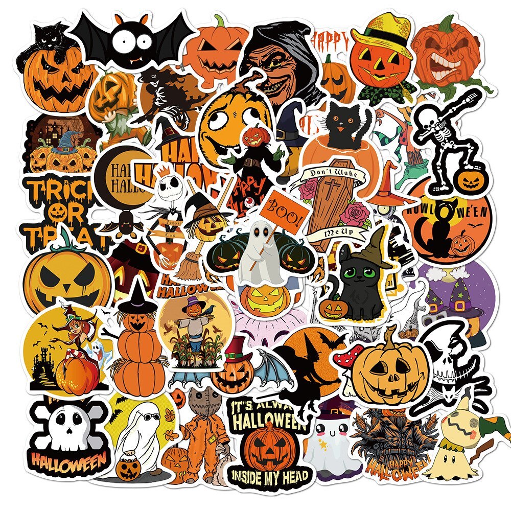 50pcs Halloween waterproof stickers - Image 5