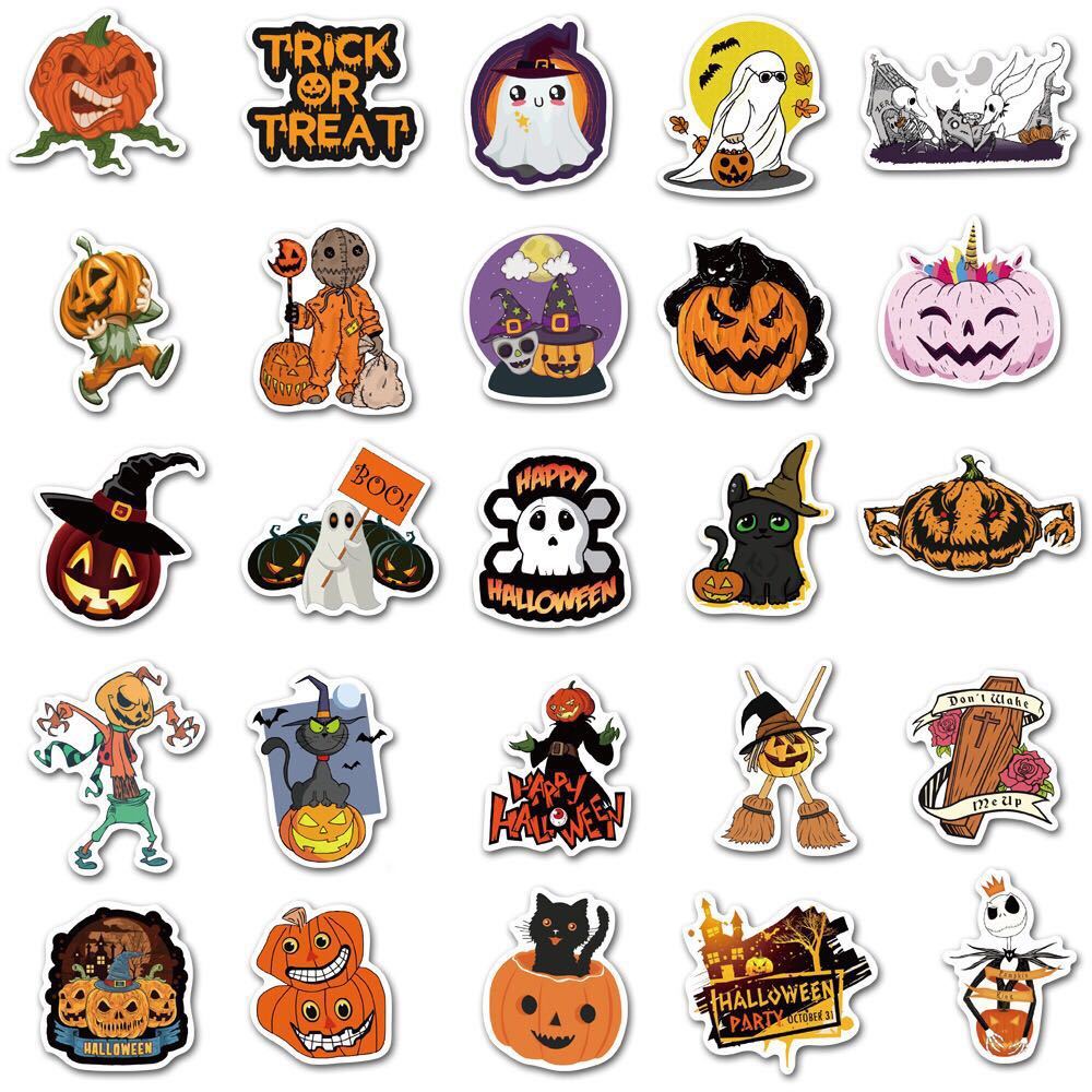 50pcs Halloween waterproof stickers - Image 2