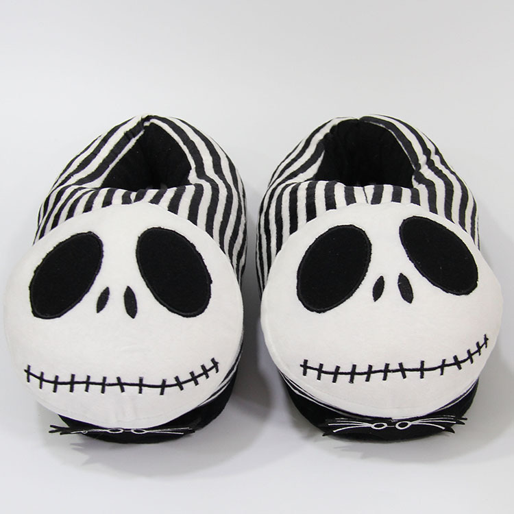 Christmas Eve Pumpkin Prince Skull Monster Jack Plush Slippers Men and Women Cotton Drag Home - Image 2