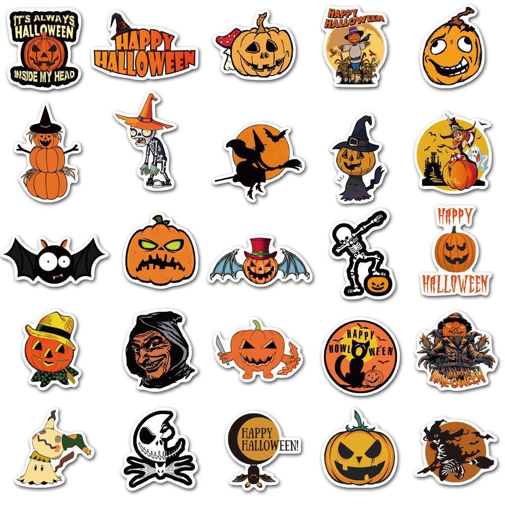 50pcs Halloween waterproof stickers - Image 3